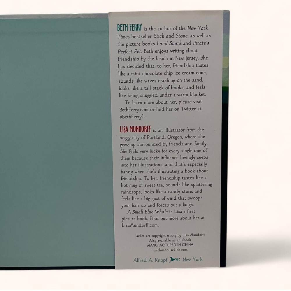 Small Blue Whale Baby Toddler Picture Book Waiting Friendship Hardcover - Picture 6 of 10